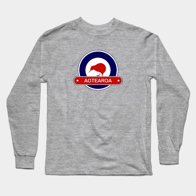 Aotearoa Air Force Roundel RNZAF Long Sleeve T-Shirt by Yesteeyear